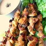 Chicken Satay with Coconut Peanut Sauce Recipe Photo
