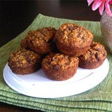Coconut Flour Oatmeal Raisin & Flax Muffins Recipe Photo