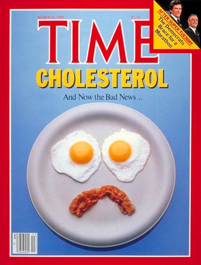 Time Magazine Cover from 1984 blaming cholesterol from saturated fats as a cause of heart disease.