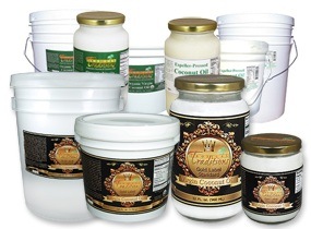 photo of various kinds of coconut oil, refined and virgin