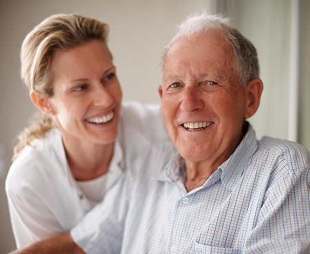 image of senior man with daughter