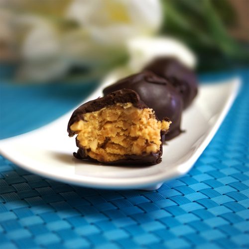 Healthier Peanut Butter Balls with coconut flour and coconut oil Recipe Photo