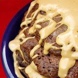 Double Chocolate Velvet Pancakes & Banana Love Sauce Recipe Photo