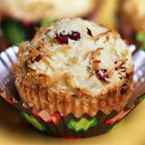 Triple Coconut Cranberry Muffins Recipe Photo
